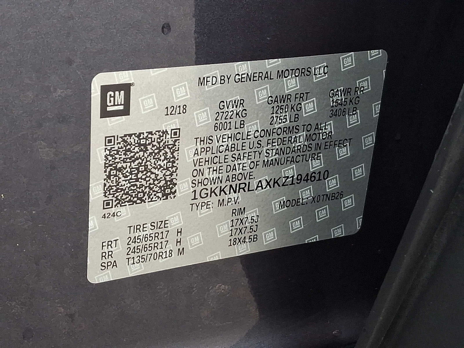 2019 GMC Acadia SLE