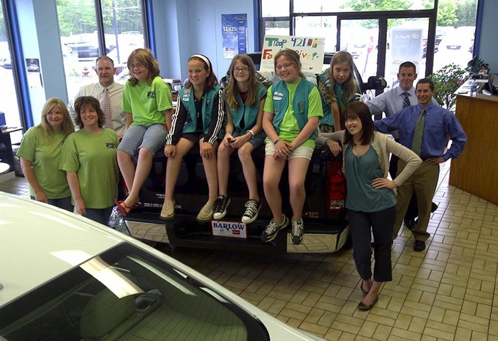 young ladies and staff